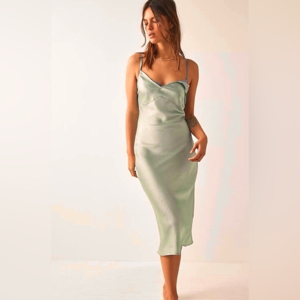 Free People Intimately free mint green Simply Biased Slip‎ size small brand new